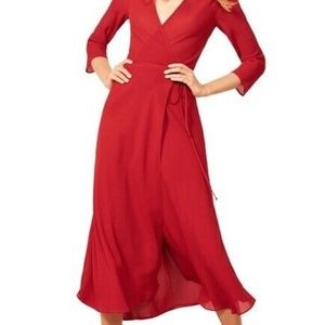 Reformation Jaz wrap dress size Large